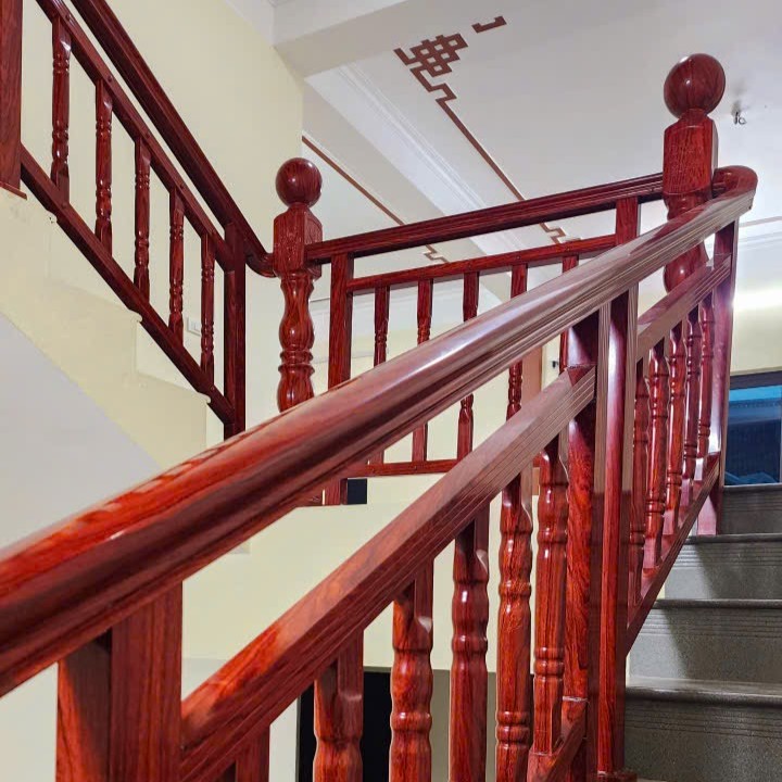 Tay vịn nhôm song chấn vân gỗ